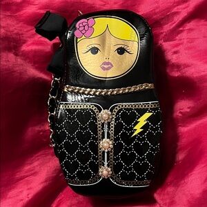Betsey Johnson RARE Be A Doll Stacking Doll Wristlet HTF